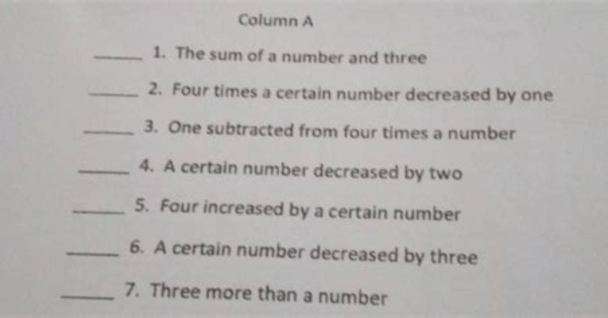 16 Decreased by 3 Times the Sum of 3 and a Number