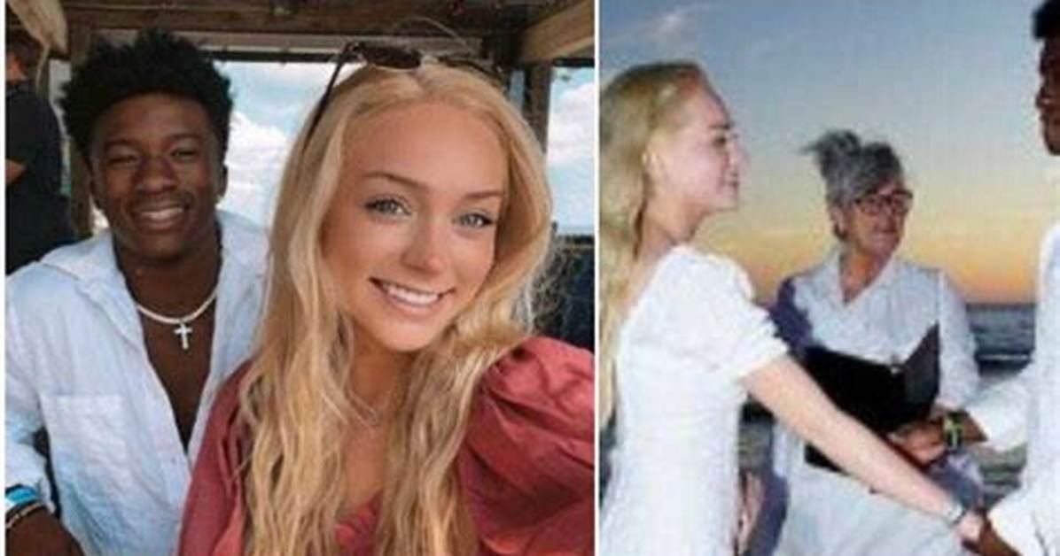 18-Year-Old Oyinbo Lady Marries 20-Year-Old Man After Two Weeks of Dating, Her Parents Weren't Aware