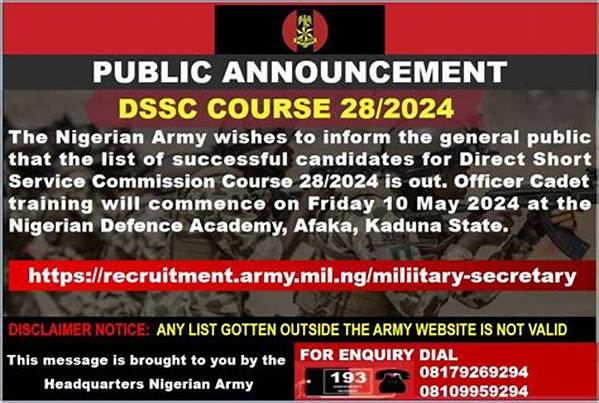 2024 Dssc: Nigerian Army Releases List of Successful Candidates