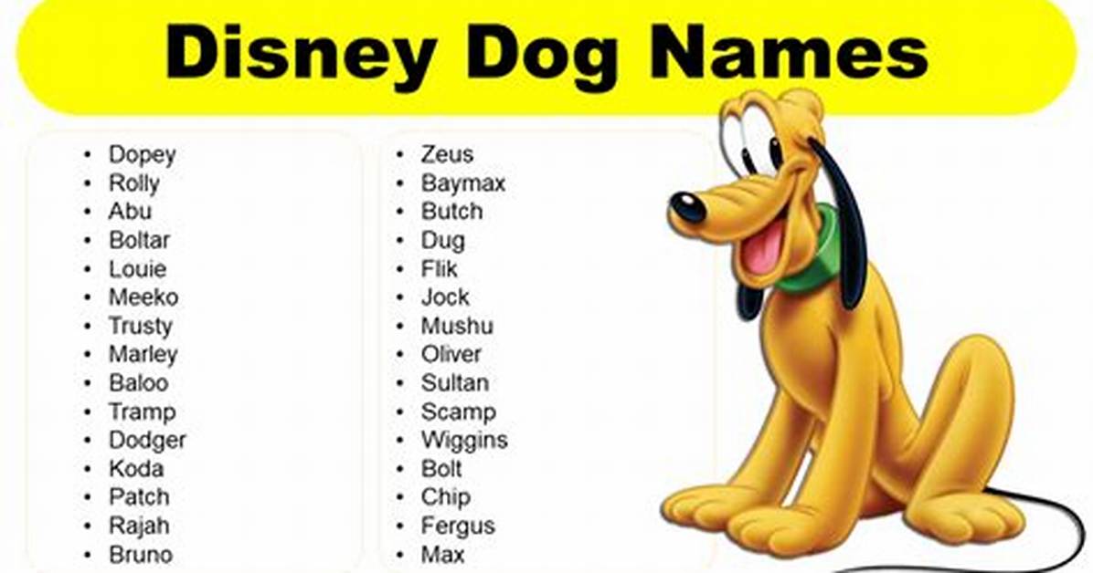 250+ Uncommon Disney Dog Names for Your Lovely Pet