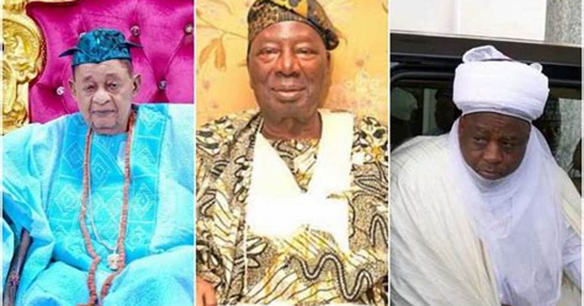 5 of the Oldest Kings in Nigeria and Their Ages, One Is over 90 Year's Old