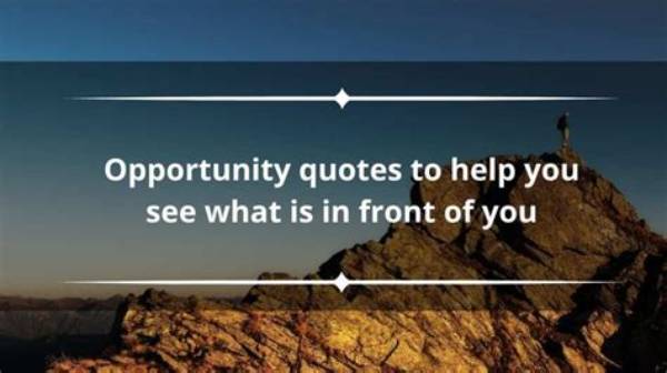 50+ Opportunity Quotes to Help You See What Is in Front of You