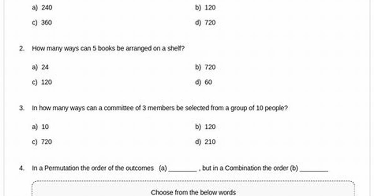 50 Permutations of 3
