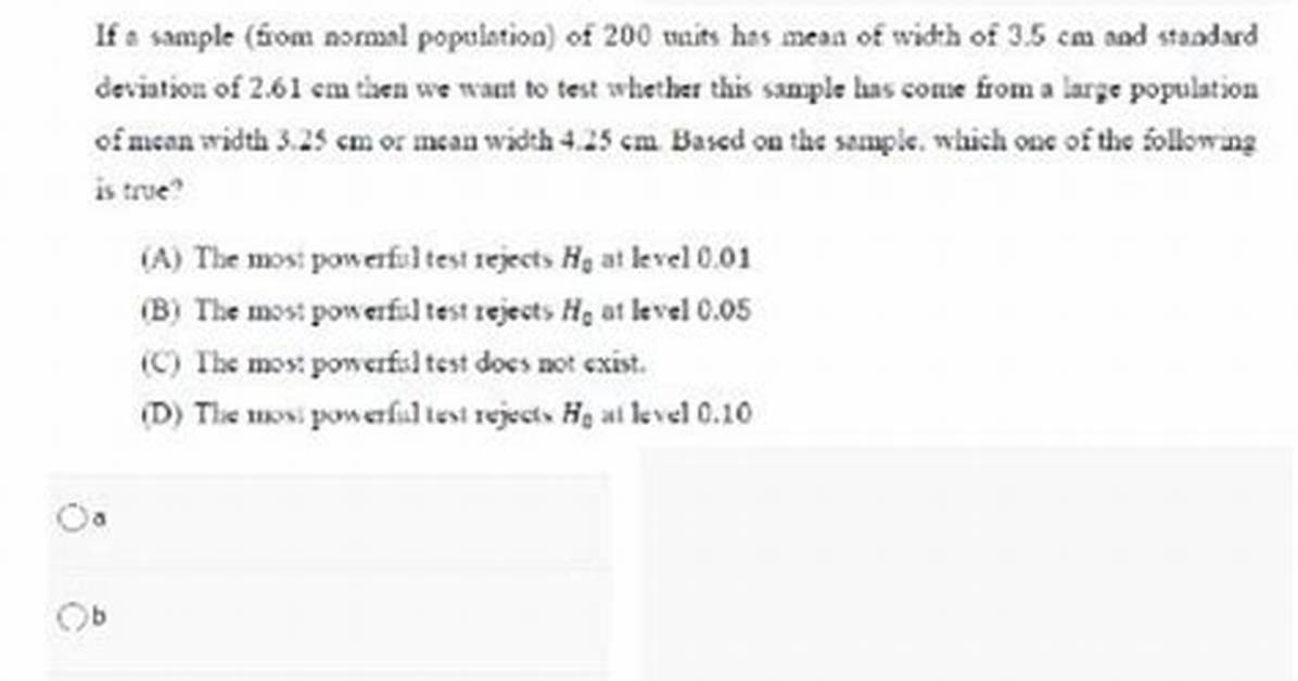 A Sample of 51 Units Has a Variance of 56.25. Find a 90% Standard Devi