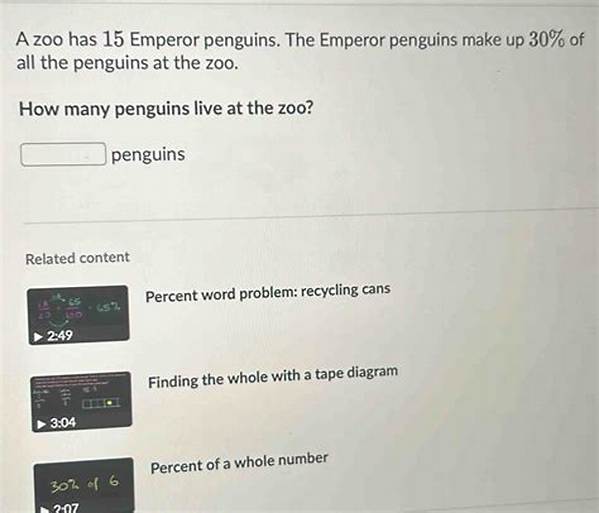A Zoo Has 15 Emperor Penguins. the Emperor Penguins Make up 30% Percent of All the Penguins at the Z