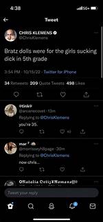 After Posting a Sexual Tweet, Chris Klemens Is Enduring Backlash