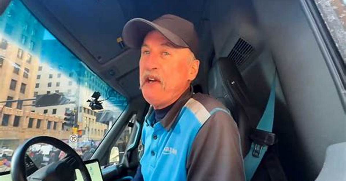 Amazon Driver Refuses to Get out of Car After Being Stared Down by 2 Dogs