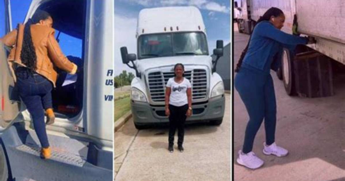 "Another Day to Hustle": Very Beautiful Lady Becomes a Truck Driver, Viral Tiktok Video Shows Her at Work