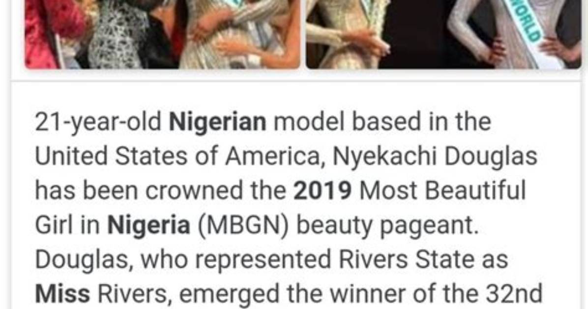 Beauty Etsanyi Tukura Wins Miss Nigeria 2019 Pageant