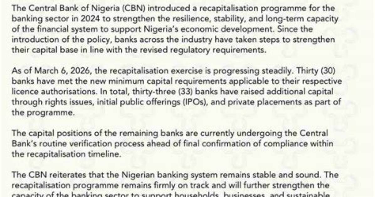 Cbn Fixes New Capital Requirements for Flutterwave, Western Union, Other Imtos