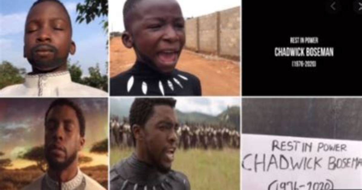 Chadwick Boseman: Ikorodu Bois Pay Touching Tribute to Late Actor, Remake Black Panther Scenes