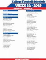College Football Tv Schedule Week 14