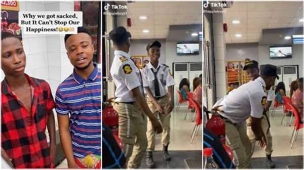 Company Sacks 2 Security Men for Dancing During Workhours, Refuses to Pay Salaries, People React to Video
