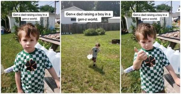Dad Punishes Son by Making Him Carry One-Gallon Water Jugs