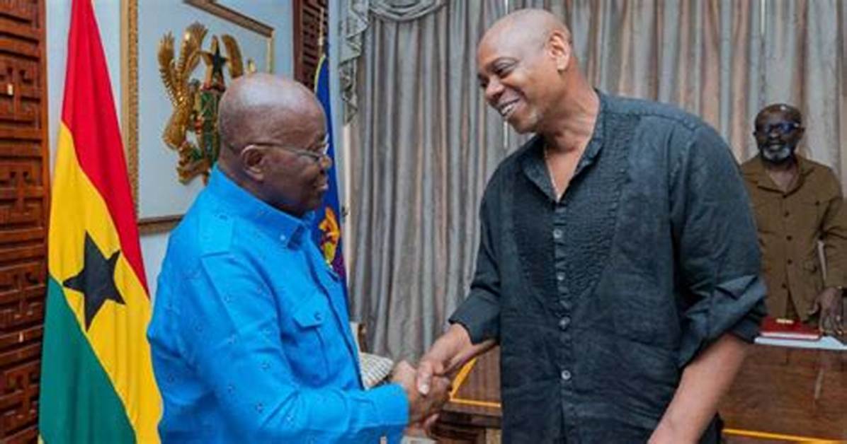 Dave Chappelle in Ghana: Us Comedian Meets Akufo-Addo in Jubilee House, Photos Emerge