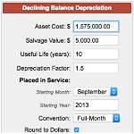 Declining Balance Depreciation Calculator Video