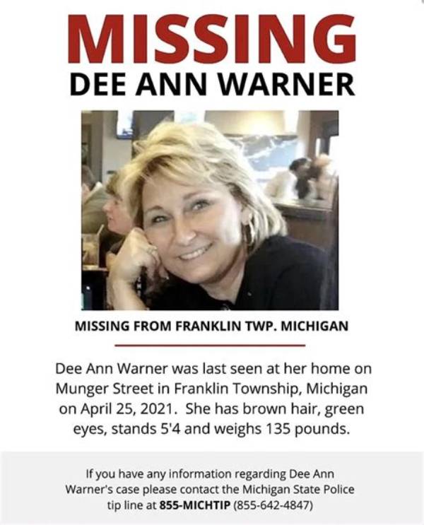 Dee Ann Warner Missing Update | Arrested and Charged