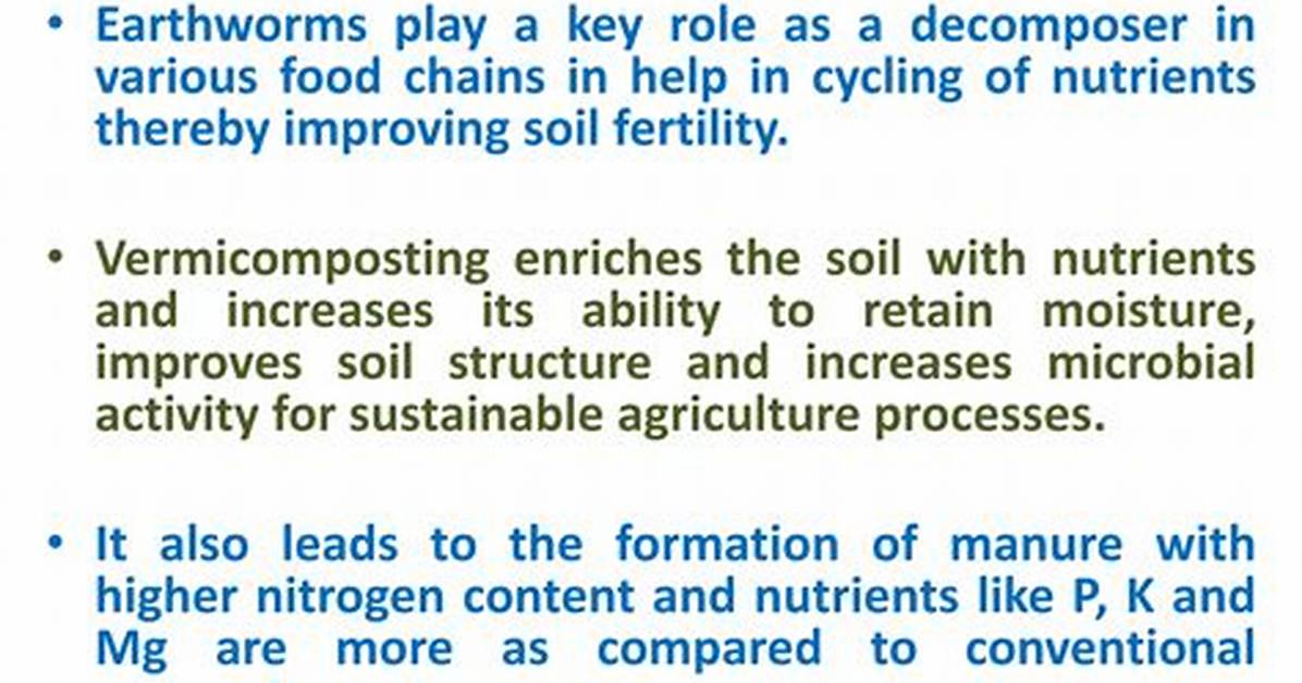 Economic Importance of Earthworm and Vermiculture