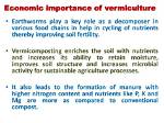 Economic Importance of Earthworm and Vermiculture