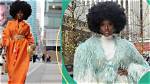 "Exquisite:" Us Fashion Model Sonia Tucker Stuns in Lovely Pink & Yellow Outfit by Nigerian Designer