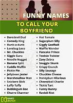 Funny Names to Call Your Boyfriend
