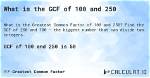 Gcf of 10000 and 100