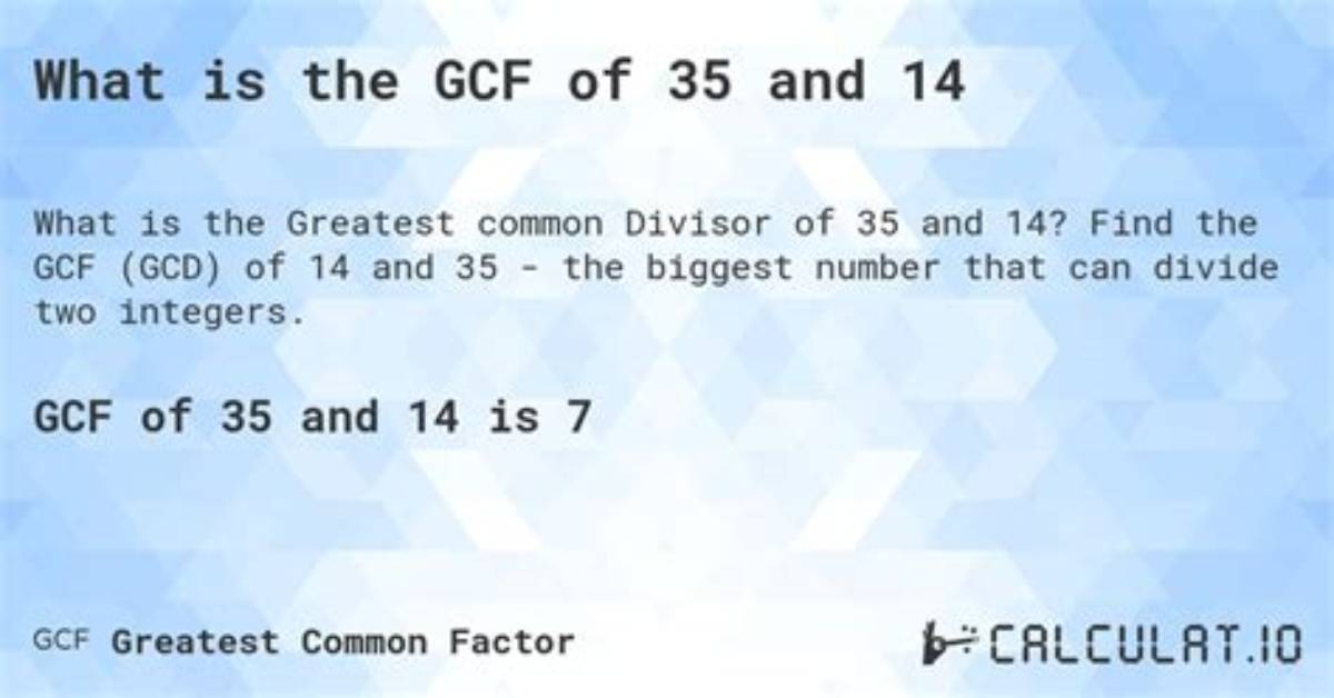 Gcf of 14 and 14