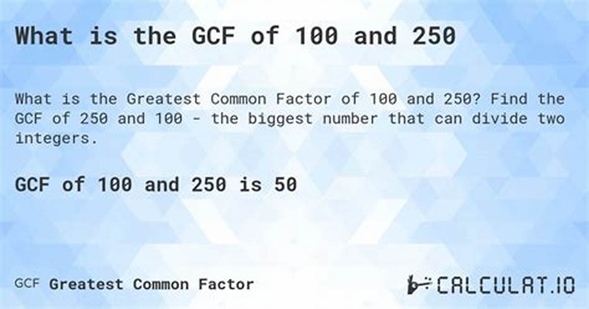 Gcf of 1800 and 100
