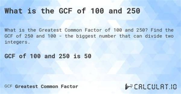 Gcf of 1800 and 100