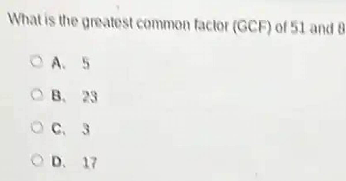 Gcf of 256 and 51