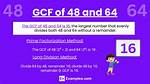 Gcf of 256 and 64