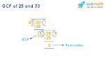 Gcf of 30 and 25
