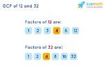 Gcf of 32 and 12