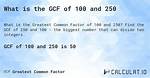 Gcf of 360 and 100