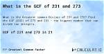 Gcf of 465 and 231