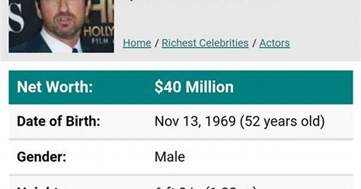 Gerard Butler Net Worth