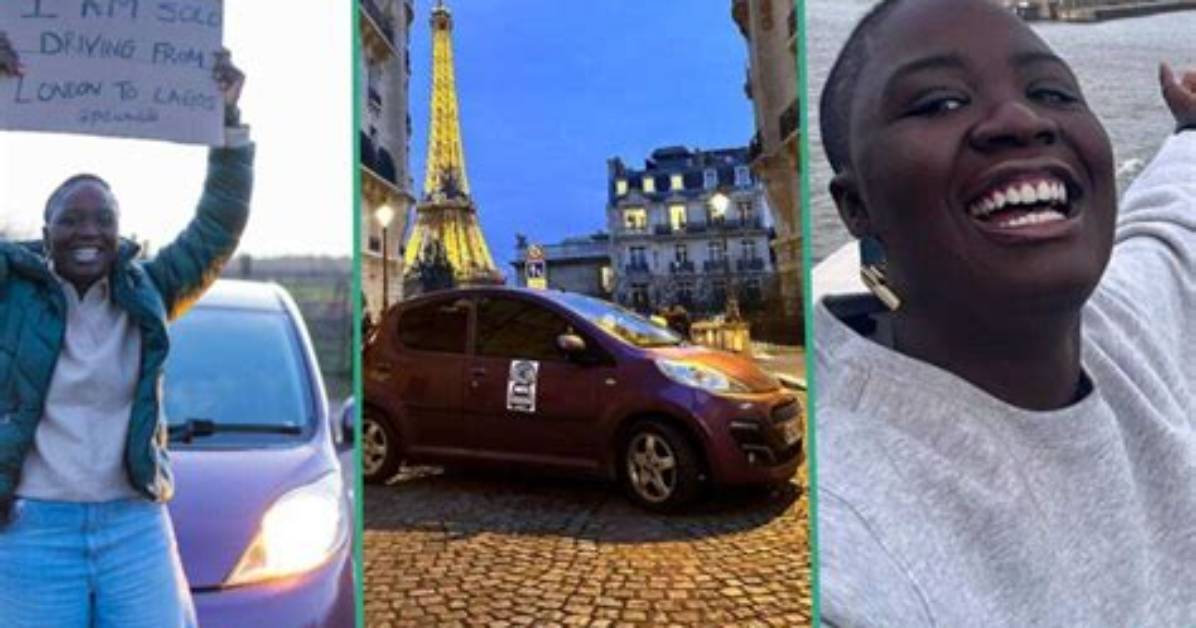 "I Have Entered France": Lady Driving Car from London to Lagos Ferries Across the English Channel