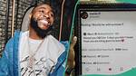 “I’ll Show My Future Kids”: Excited Fan Makes Frame of Davido’s Reply to His Comment, Causes Stir
