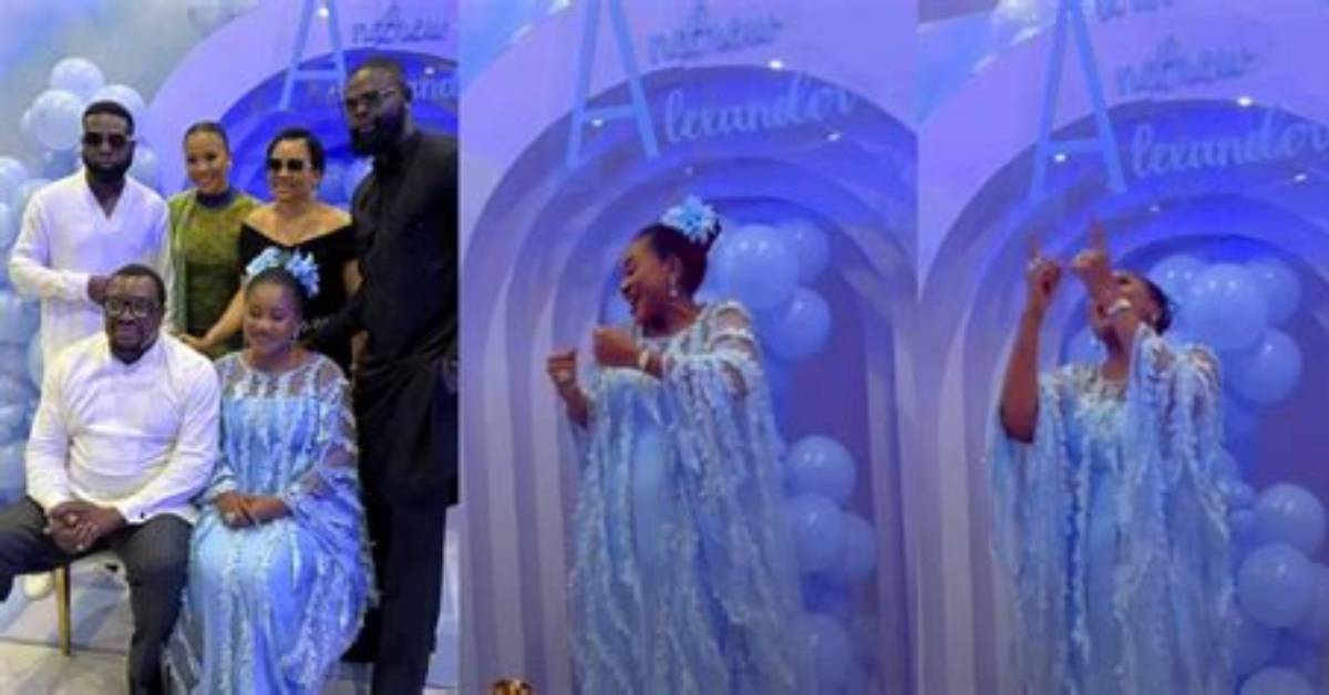 “It Was Not April Fool” Ali Baba’s Wife Rejoices over Birth of Their Triplets in Sweet Video
