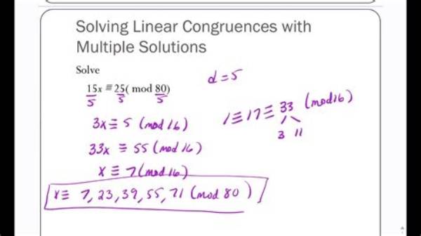 Linear Congruence Calculator Shortcuts