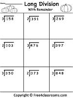 Long Division (Remainder) 305 and 4