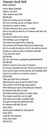 Lyrics & Translations of a Hope in Hell by All Good Things