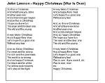 Lyrics & Translations of Happy Xmas (War Is Over) by Angelica Hale