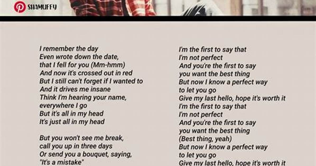 Lyrics & Translations of Here's Your Perfect by Jamie Miller