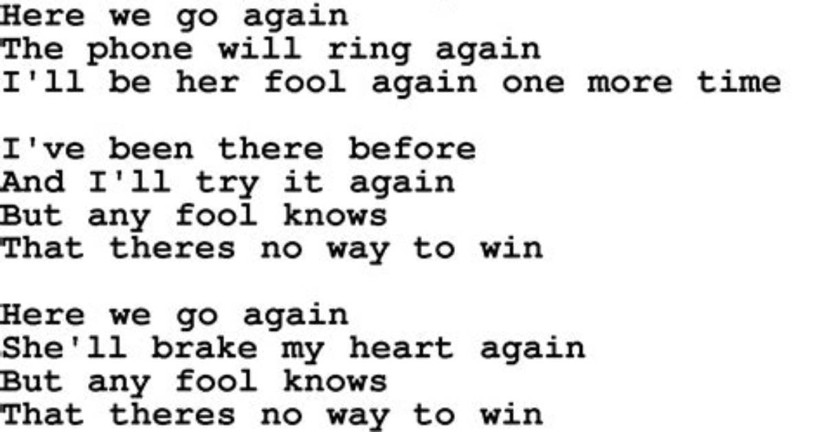Lyrics & Translations of Here We Go Again by the Neighbourhood