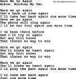 Lyrics & Translations of Here We Go Again by the Neighbourhood