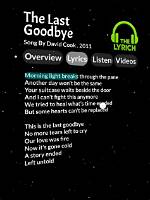 Lyrics & Translations of Last Goodbye by David Morris