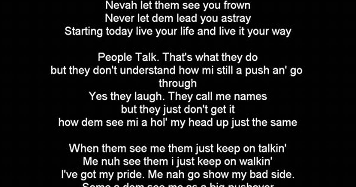 Lyrics & Translations of People Talk by Kidd G