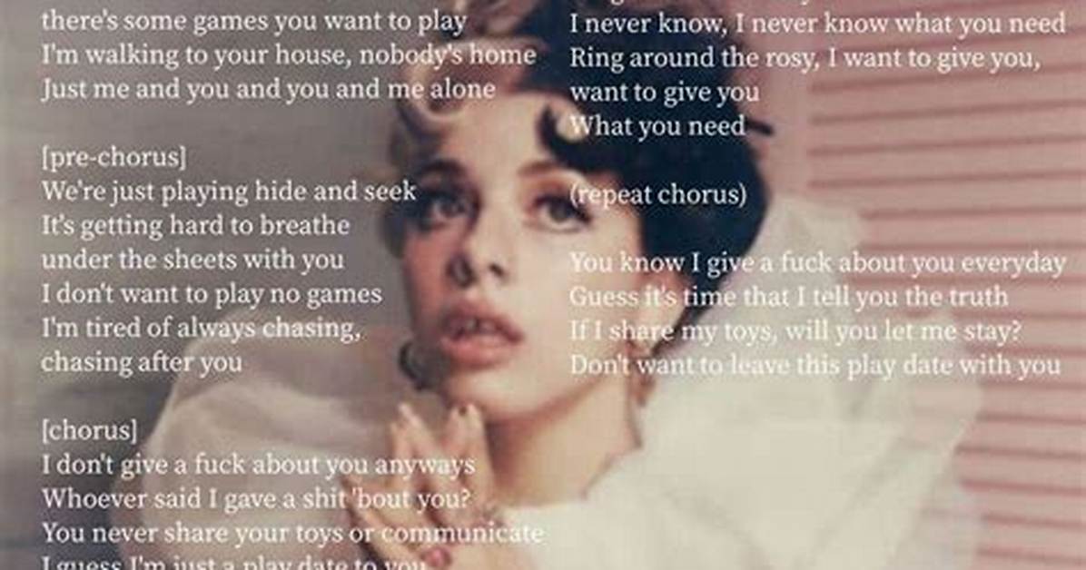 Lyrics & Translations of Play Date I Guess I'm Just a Play Date to You by Melanie Martinez