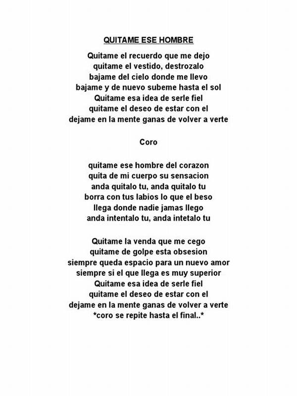 Lyrics & Translations of Quitame Ese Hombre Del Corazón by Srta Dayana